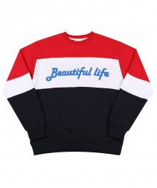 LINE SWEAT SHIRT RED