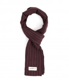 PIN STRIPE STOLE (burgundy)