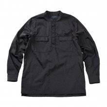 17FW BANDED COLLAR PULLOVER SHIRT CHARCOAL