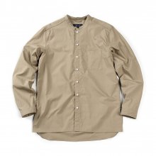 17FW BANDED COLLAR SHIRT DARK BEIGE