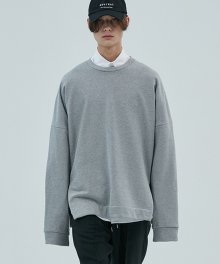 17aw oversized neutral sweatshirt [gray]