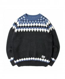 SP 탐스 노르딕 니트 스웨터-BLACK