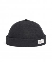 WOOL BRIMLESS CAP (black)