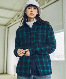 2017 CHECK PADDED SHIRTS (FOREST) [GSH001F43FO]