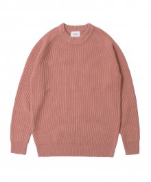 Lambswool Crew Neck Knit Pink