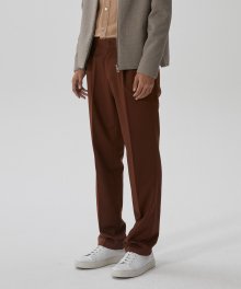 color wide trouser(Dark Brown)