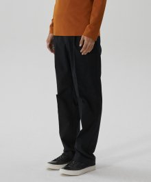 solid wide trouser(Black)
