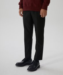 solid slim trouser(Black)