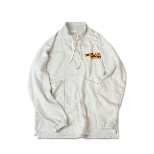 Swellmob mock-neck string sweat shirts -oatmeal-