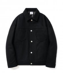 Wool Trucker Jacket Black