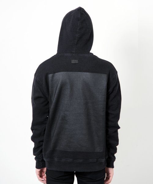 언터치드(untouched) 스퀘어 블랙 - 조그 데님후드 블랙