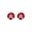 디토레(DITOLE) Mirabo vintage sequin flower earrings-Red