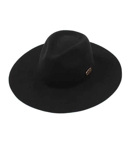 Gold Metal Long Wool Fedora BK 메탈롱페도라