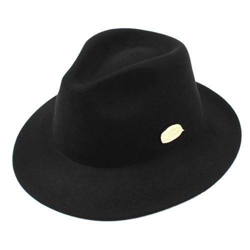Gold Metal Short Wool Fedora BK 메탈숏페도라