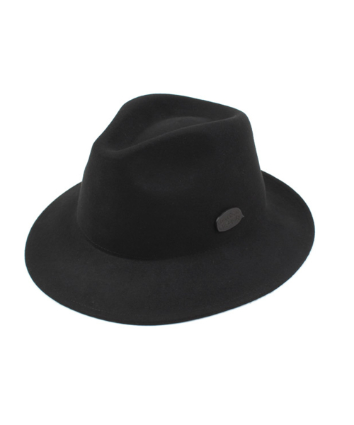 Black Metal Short Wool Fedora BK 메탈숏페도라