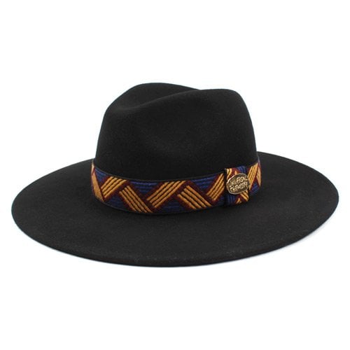 Metal Ethnic Line Wool Fedora 에쓰닉라인페도라