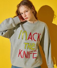 [델리카트슨]MACK THE KNIFE SWEATSHIRT (GREY)