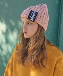 (A-0008)CAUTION LABEL BEANIE INDY PINK