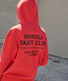 (TS-0071)CAUTION STRAP HOODIE RED