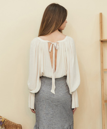 CREPE AIR FLOW BLOUSE [IVORY]