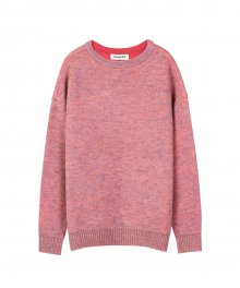 타탄 모헤어 보트넥 스웨터  atb168w(Pink)