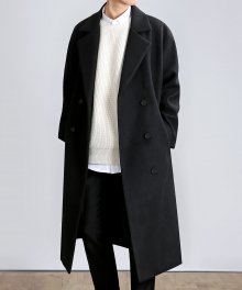 Woolen Trench Coat (Black)