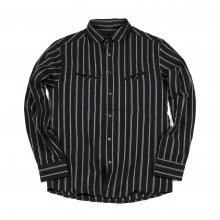 OBLIQUE STRIPE SHIRT BLACK