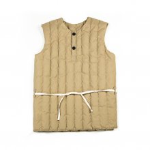 SUB ZERO DOWN STRING VEST BEIGE