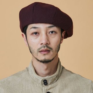 밀리어네어햇(MILLIONAIRE HATS) BIG APPLE [2WAY] - BASIC COLOR NEWSBOY CAP - wine