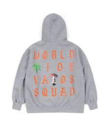 WORLD OVERSIZED HEAVY SWEAT HOODIE GREY