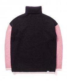 MK Turtle Neck Sweater (Black/Pink)