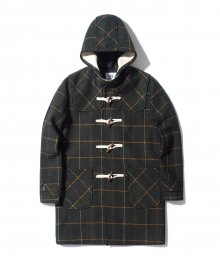 MK G Check Duffle Coat (Khaki)