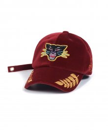 BLACK PANTHER VELVET BASEBALL CAP BURGUNDY