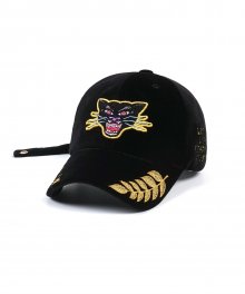 BLACK PANTHER VELVET BASEBALL CAP BLACK