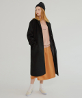 MG7F SINGLE LONG WOOL COAT (BLACK)