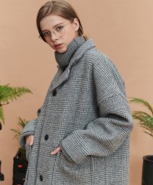 check over long coat (gray)