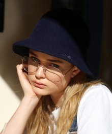 [unisex]SLEEPING WOOL NAVY BUCKET HAT