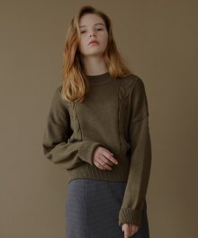 twist knit_khaki