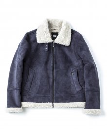 USF SUEDE MOUTON JACKET NAVY