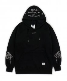 BONES BRUSHED HEAVY SWEAT HOODIE BLACK