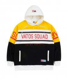 SQUAD OVERSIZED HEAVY SWEAT RUGBY HOODIE YELLOW