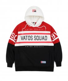 SQUAD OVERSIZED HEAVY SWEAT RUGBY HOODIE BLACK