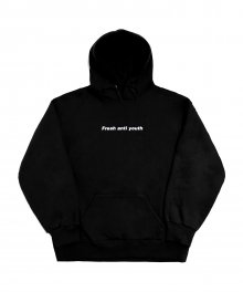[Fresh anti youth] Logo Hood Sweater - Black