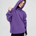 꼼소넛(COMSONNOT) Basic logo over fit hoody (purple)