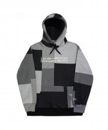 Patch Work Basic Logo Hoodie - Achromatic Color