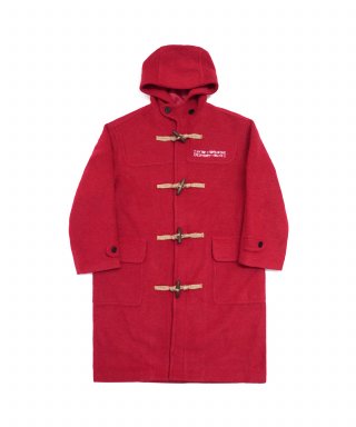 아임낫어휴먼비잉(I AM NOT A HUMAN BEING) Patch Work Duffle Coat - Red