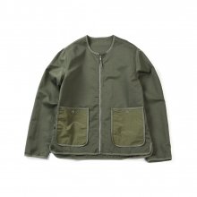 17FW ZIP UP CARDIGAN OLIVE