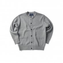 BESLOW STANDARD 17FW SLOW CREW NECK KNIT CARDIGAN MELANGE GREY