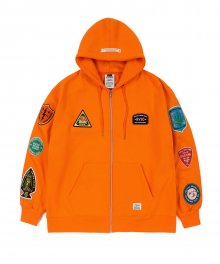 FAITH OVERSIZED HEAVY SWEAT ZIPUP HOODIE ORANGE