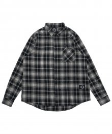 T37F OVERFIT CHECK SHIRTS (IVORY)